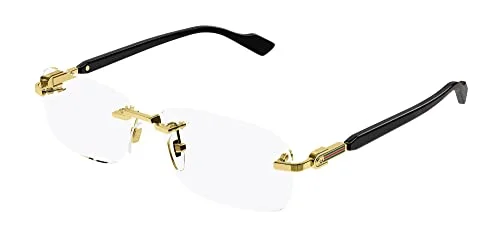 GUCCI GG1176O 001 Rectangular Squared Acetate Black 53 mm Men