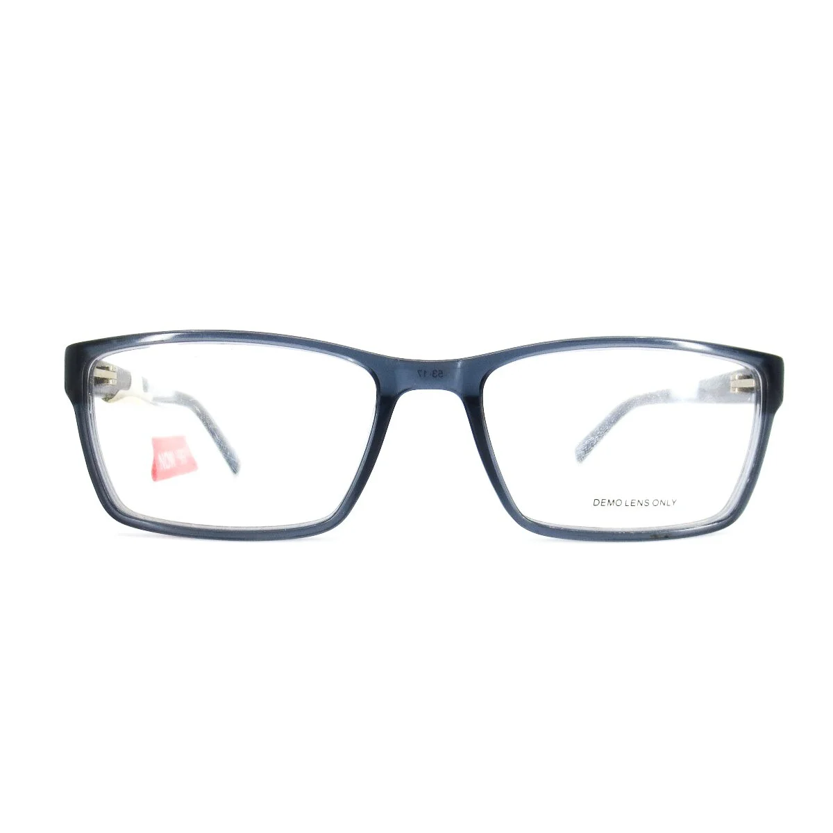 MP 3006 BL Blue Gray Crystal Mens Rectangle Full Rim Eyeglasses 53-17 140 mm