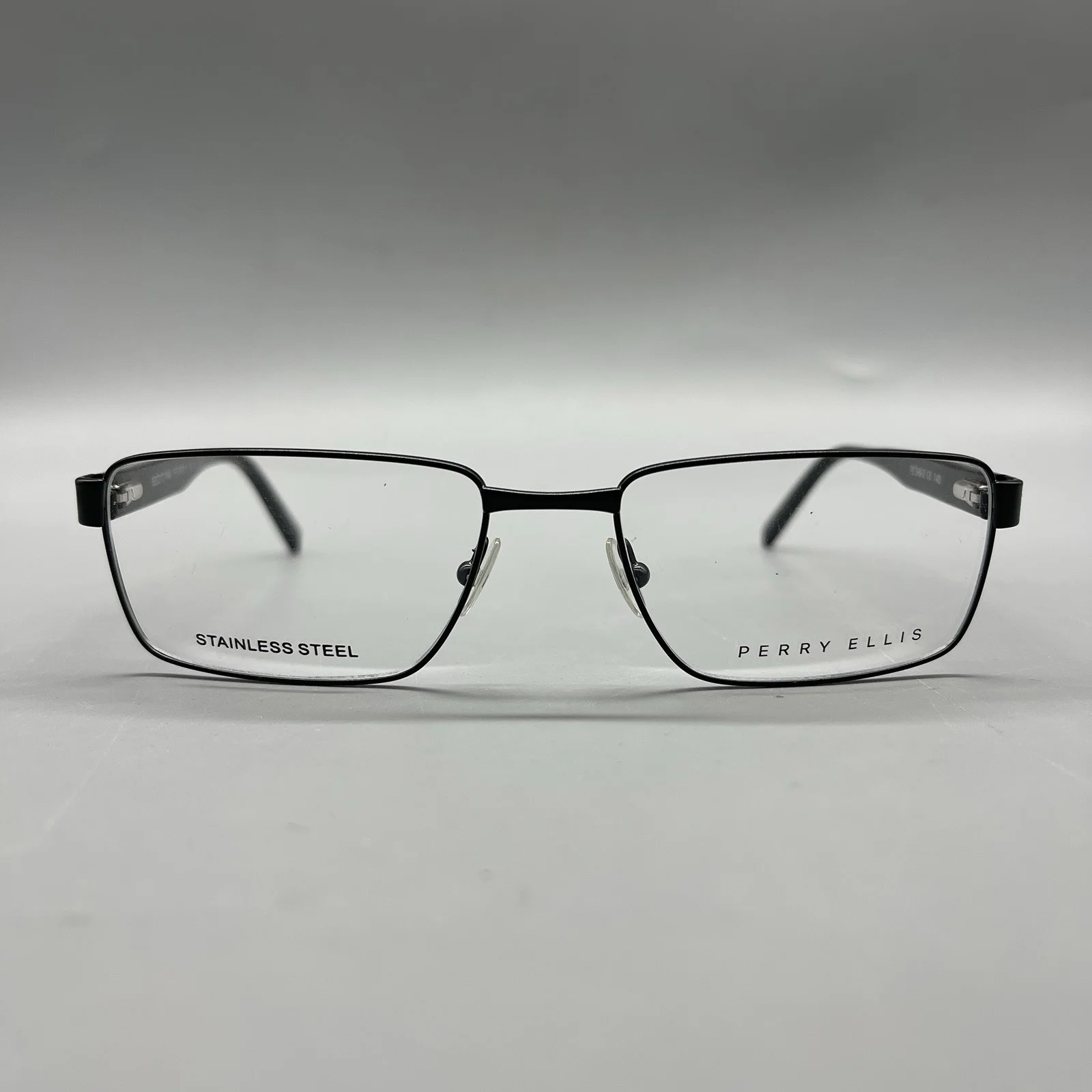 Perry Ellis PE 346-2 Black 53-17-140 Rectangle Eyeglasses Frames Men NEW 2